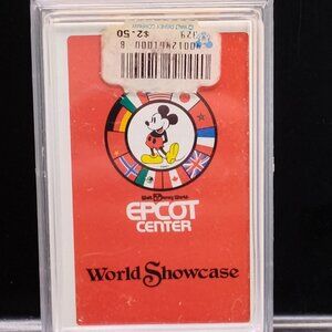 vintage playing cards Walt Disney World's Epcot Center World Showcase orig box